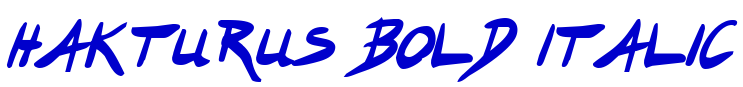 Hakturus Bold Italic font